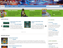 Tablet Screenshot of pinballrehab.com